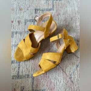 Suede Mustard Sandals